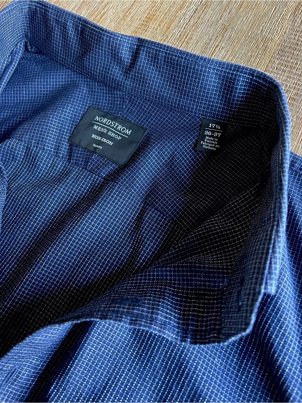 Nordstrom Men's Shop Non-Iron Trim Fit Dress Shirt, 17.5, 36-37. - Picture 5 of 14